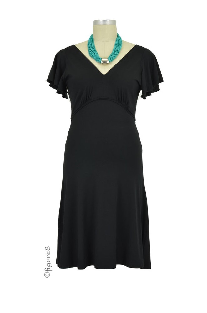 Seraphine Brooke Maternity Dress (Black)