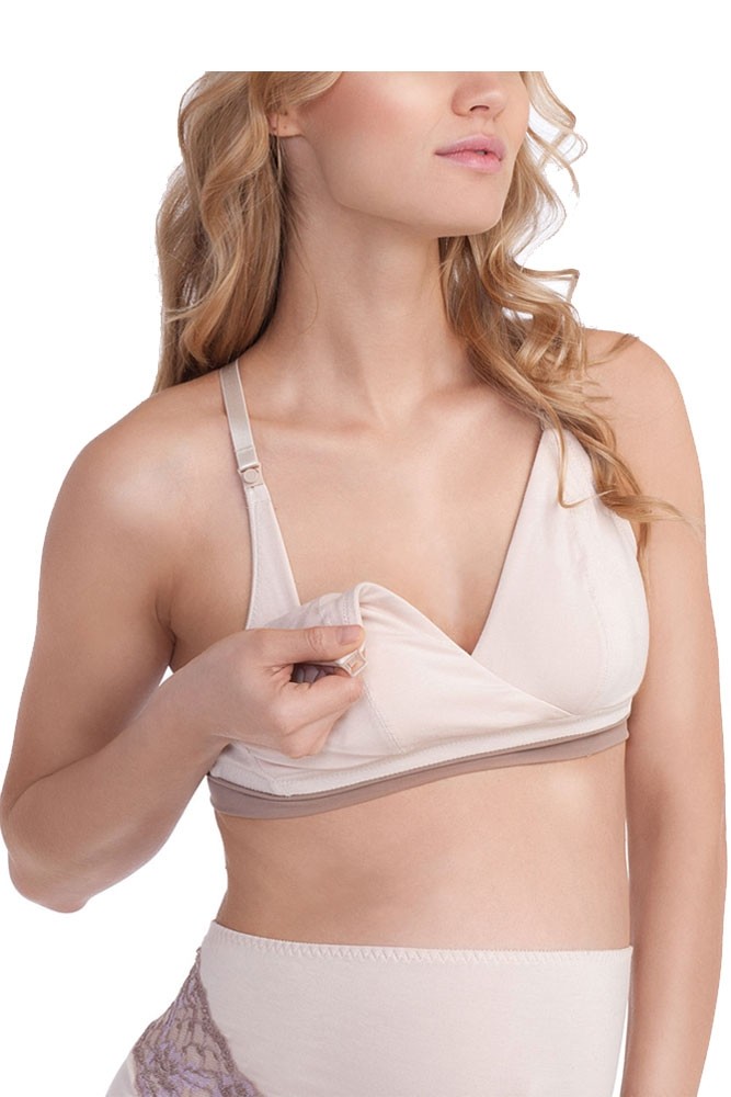 Alix Comfort Bamboo Nursing Bra in Bare by Les Lunes