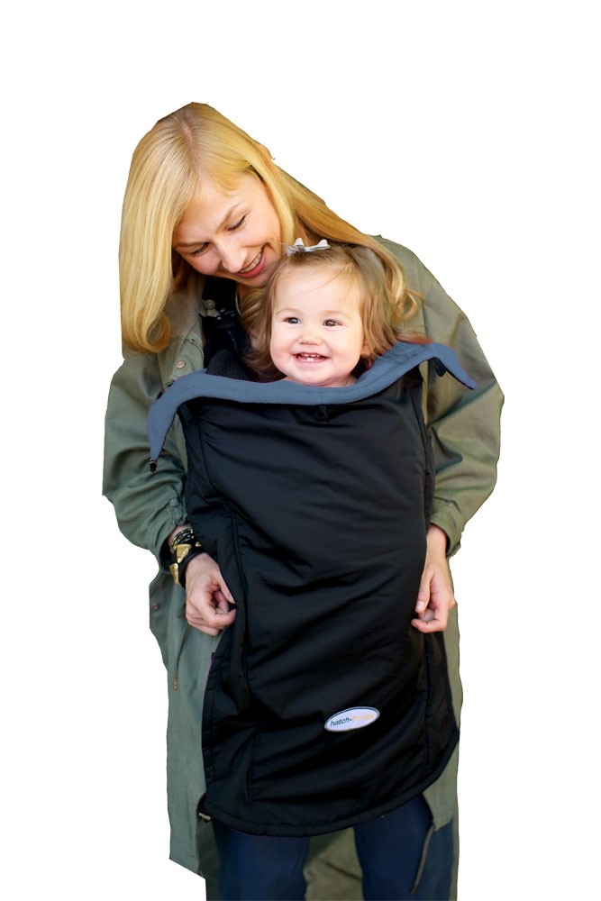 Hatch Things Cold Snap Universal Coat Extension Baby Cover (Black with Grey)