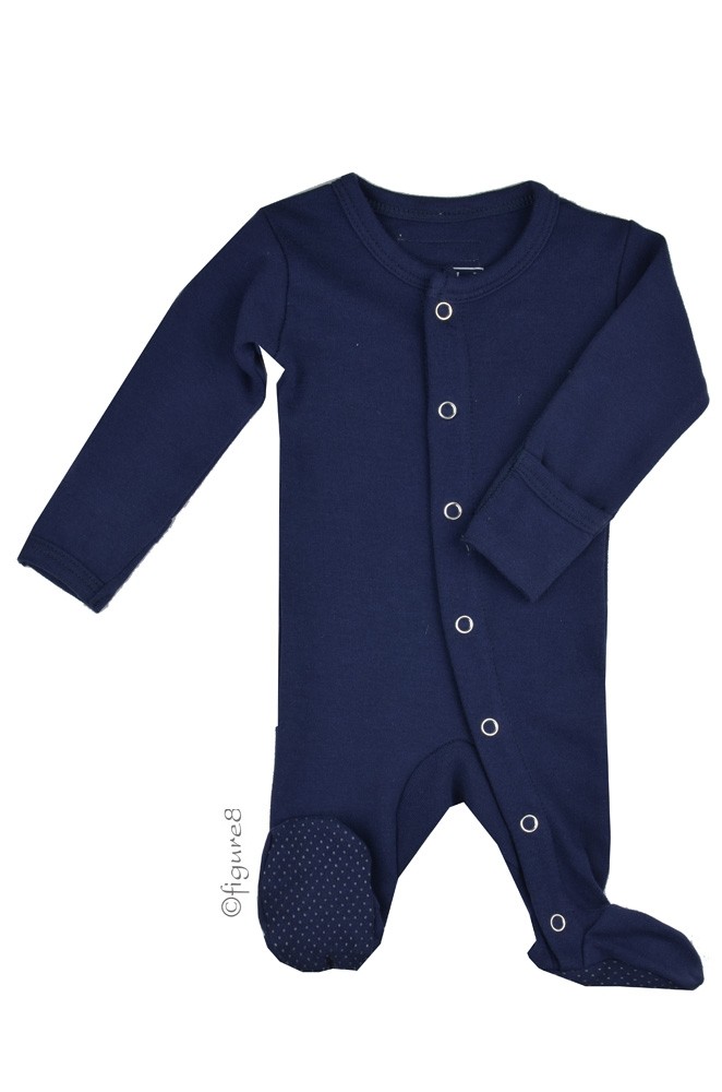 L'ovedbaby Organic Gl'oved-Sleeve Overall (Navy)