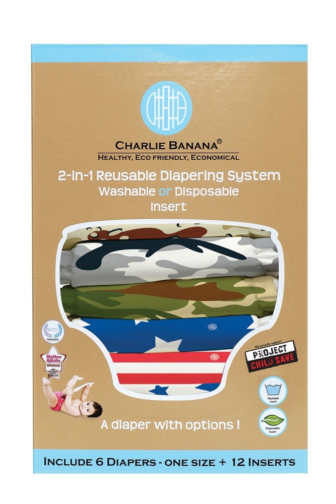 Charlie Banana® 2-in-1 Reusable Diapers - 6 Pack (Project Child Save)