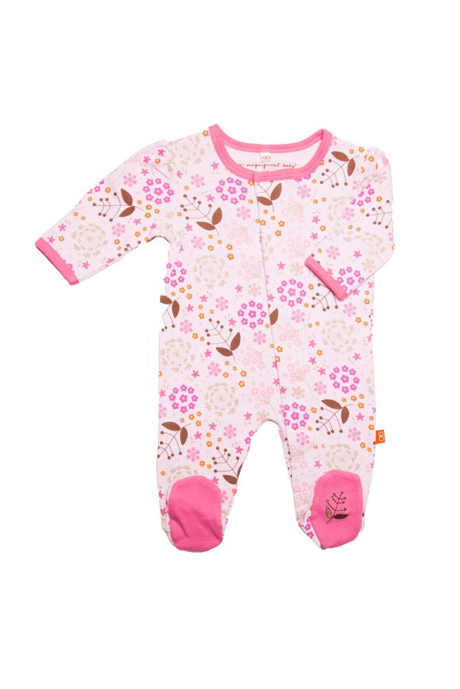 Magnificent Baby Girl's Footie (Mod Floral)