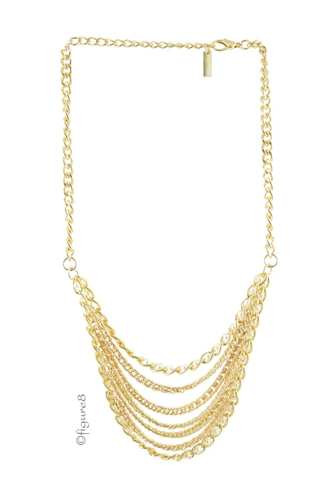 Dakota Gold Drape Necklace (Gold)