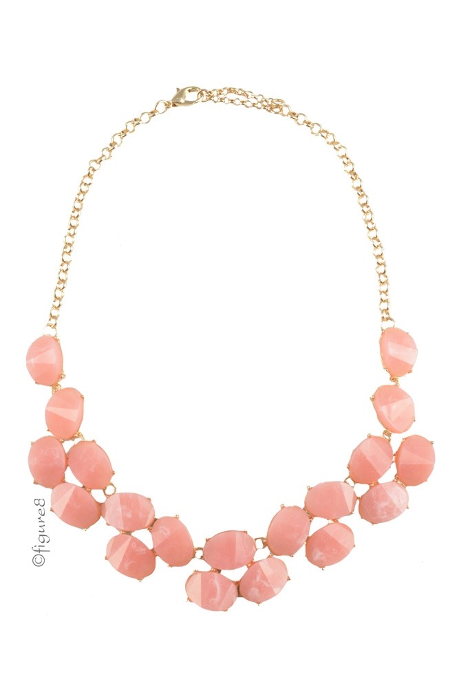 Emily Stone Necklace (Coral)