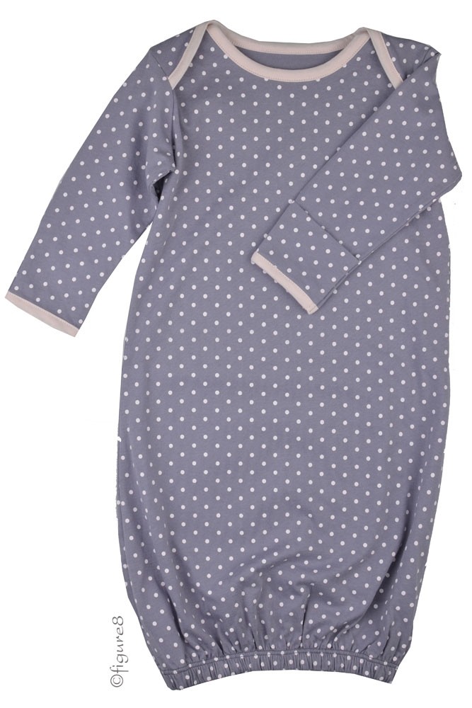Belabumbum Dottie Baby Gown (Grey Dot)