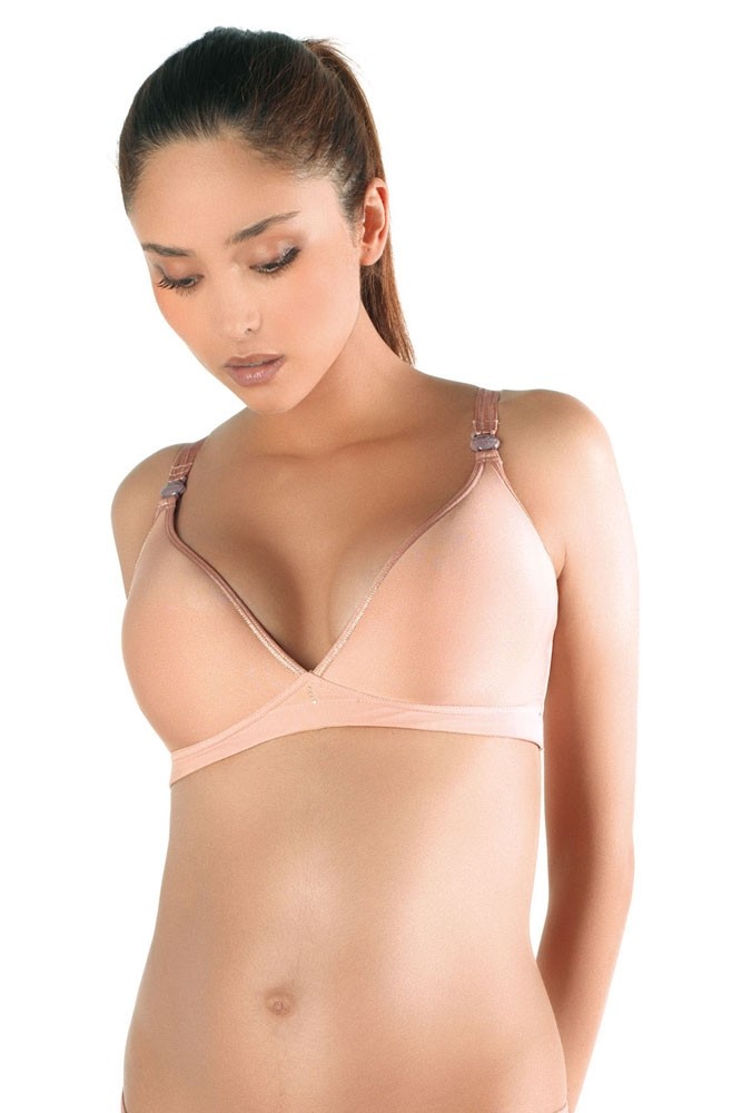 Cache Coeur 3D-Light Wire-Free Maternity & Nursing Bra with Magnetic Clips (Nude)