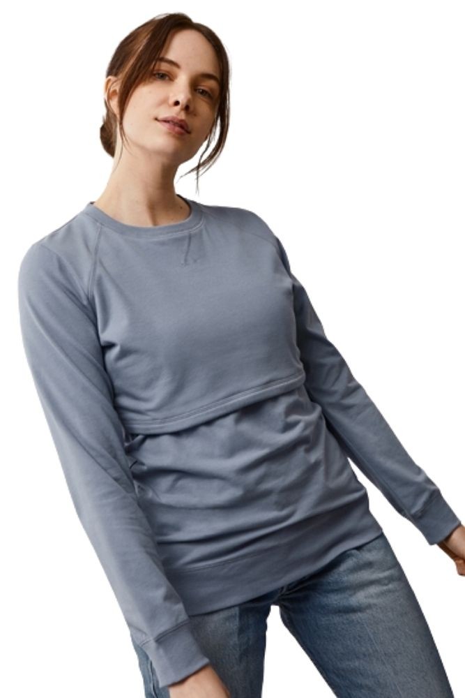 Boob Design B. Warmer Organic Nursing Sweatshirt (Blue Ash)
