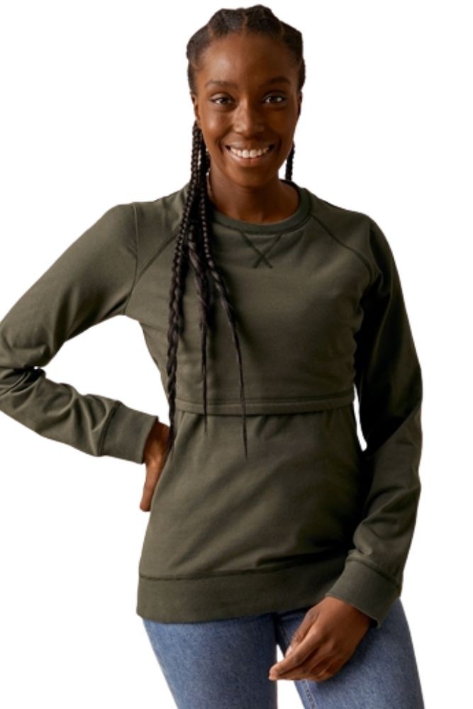 Boob Design B. Warmer Organic Nursing Sweatshirt (Moss Green)