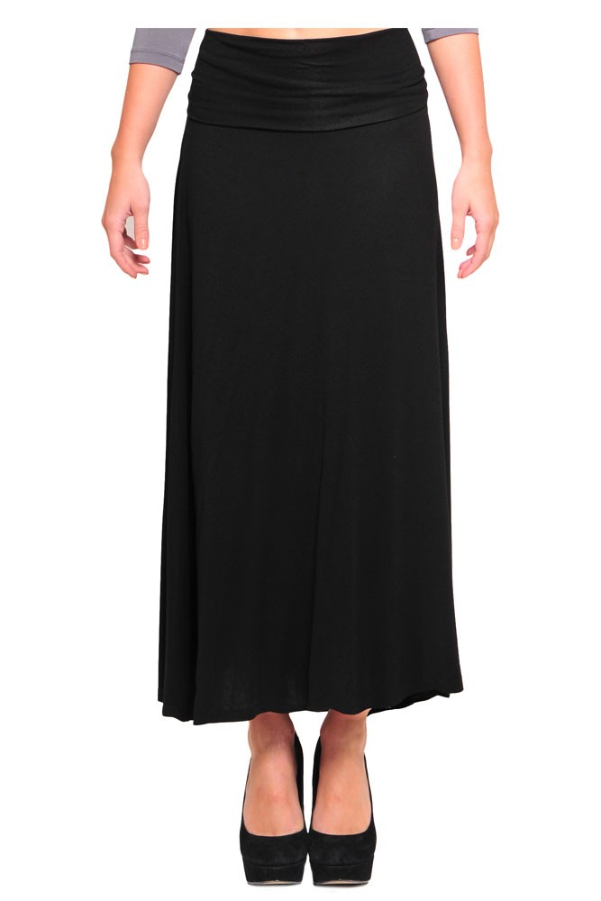 Cora Maxi Maternity Skirt (Black)