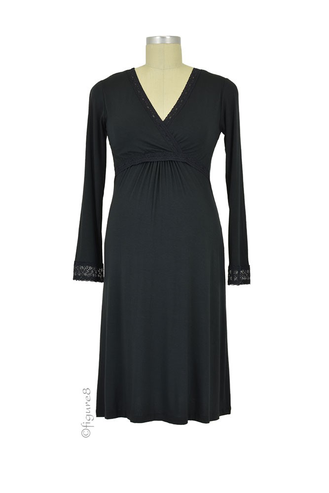 Belabumbum Eva Nursing Night Dress (Black)