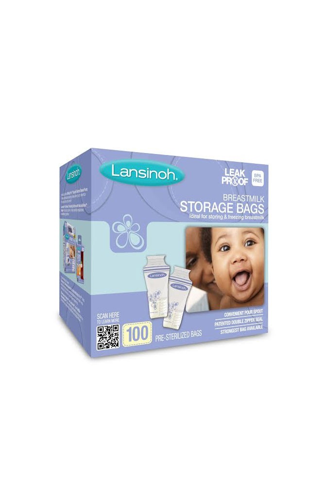 Lansinoh Breastmilk Storage Bags- 100 count (Clear)