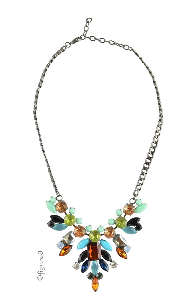 Marissa Jeweled Necklace (Multi-Colored)