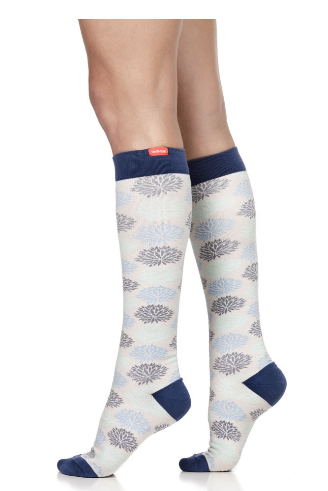 Vim & Vigr 15-20 mmHg Women's Stylish Compression Socks - Cotton in Sea ...