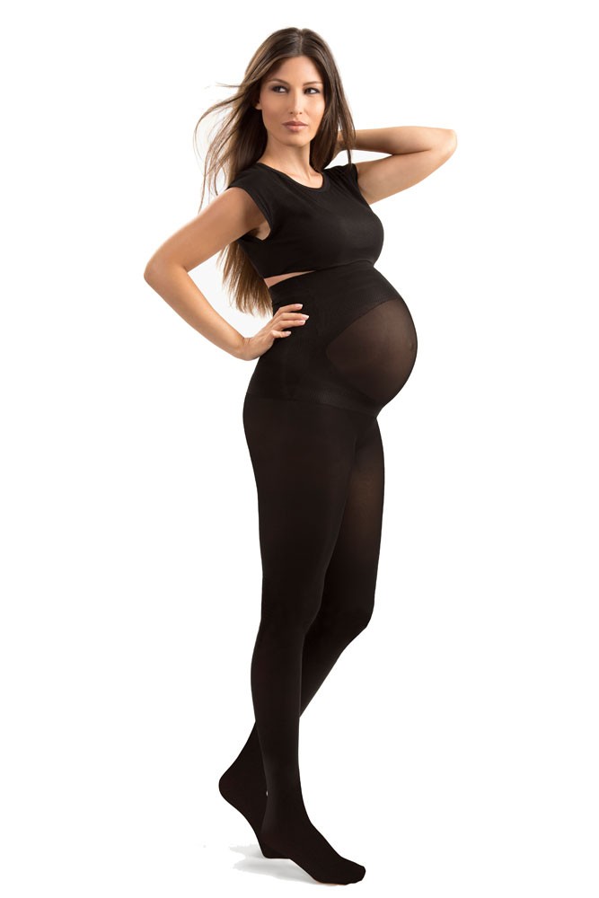 Blanqi Belly Support Band Maternity Tight, 70 Denier (Black)