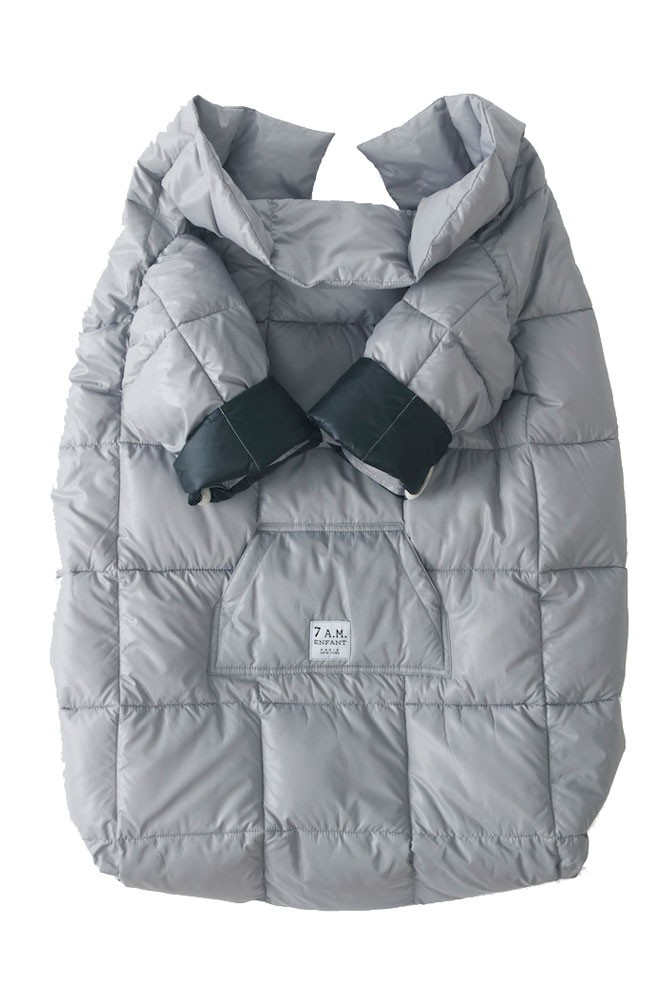 7 A.M. Enfant Quilted Easy Cover (Large: 3y-6y) (Grey/Black)