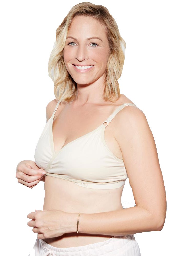 The Arden All-in-One Nursing & Handsfree Pumping Bra in Naked Creme by Dairy  Fairy