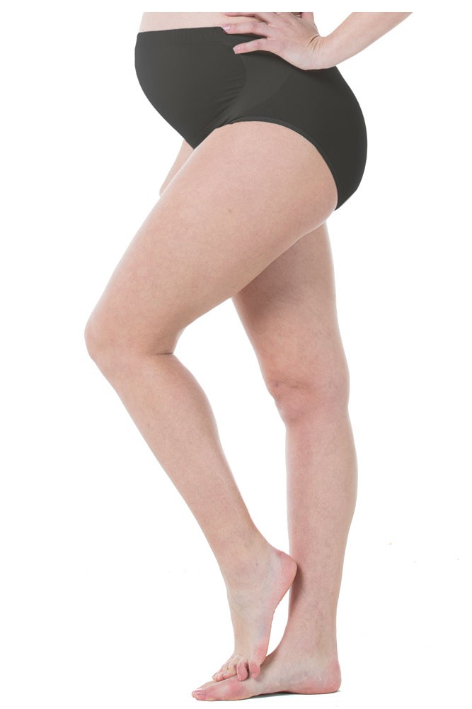 Mavis Seamless Belly Support Maternity Panty in Black by Spring Maternity