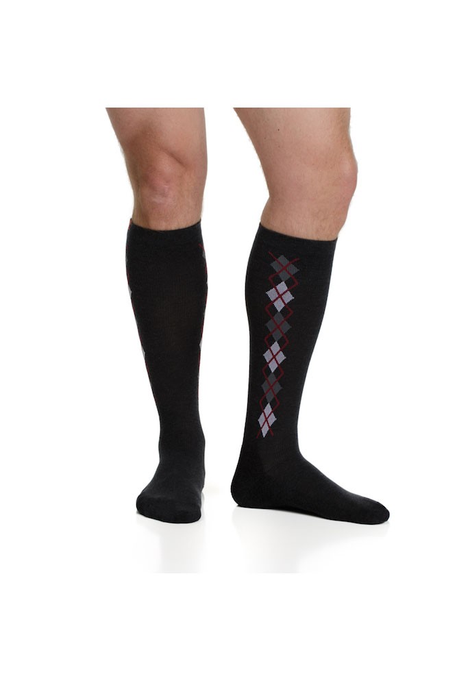 Vim & Vigr 15-20 mmHg Graduated Compression Socks - Men's Wool (Black & Brick)