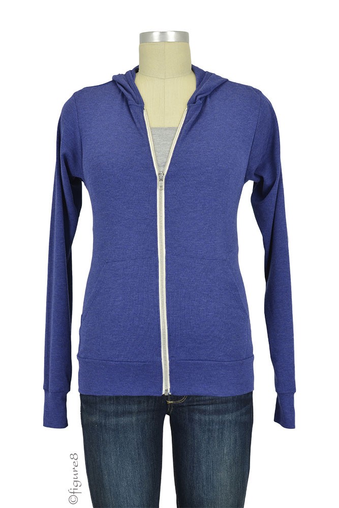 Bun Forever Relaxed Fit Nursing Hoodie (Heathered Navy)