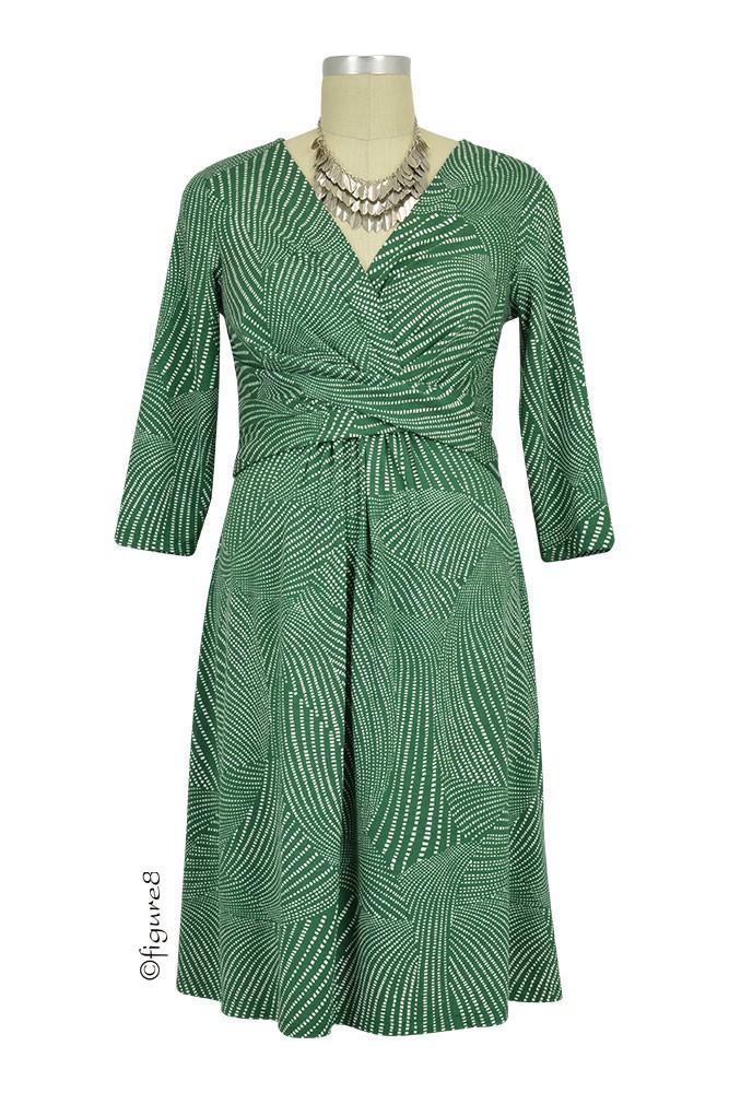 Seraphine Kelly Geo Dot Maternity Dress (Green)