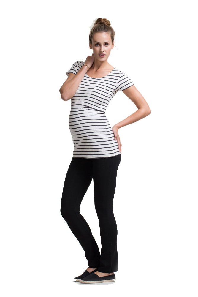 Boob Design Once-On-Never-Off Slim Maternity Pants (Black)