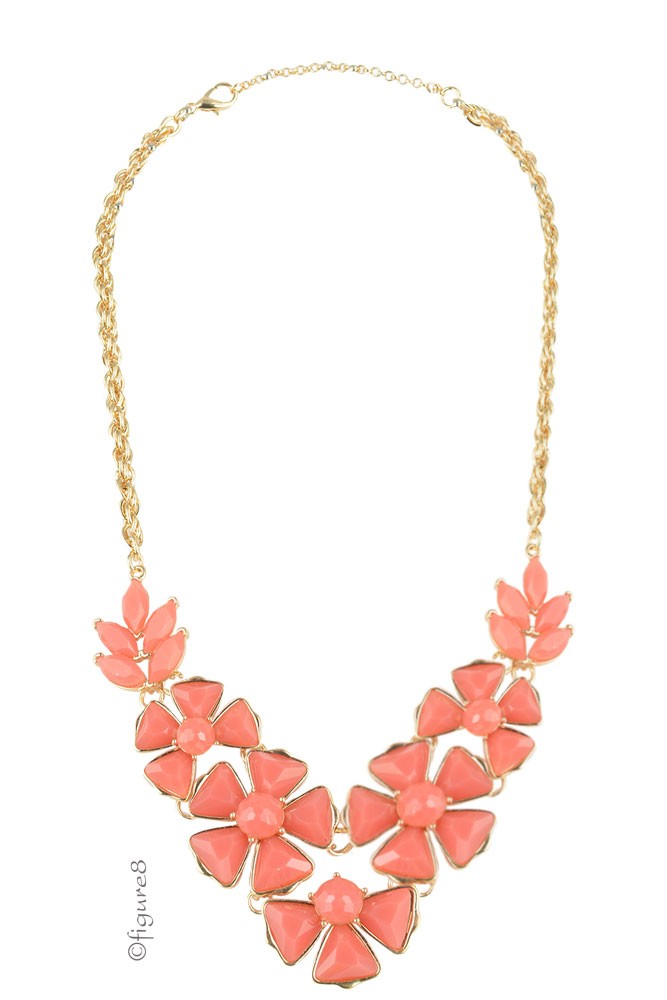 Pink Floral Necklace (Pink)