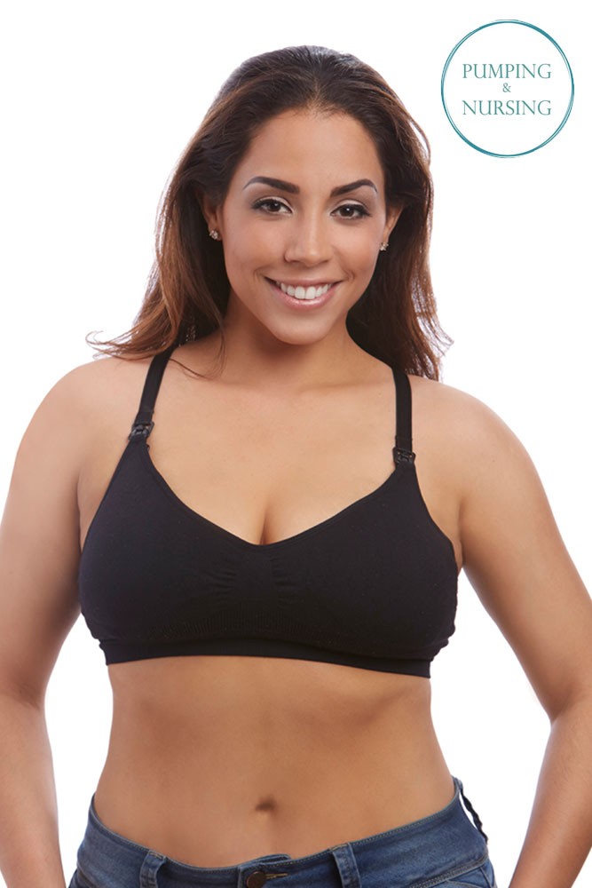 Seamless Pump&Nurse Nursing Bra with Built in Hands-Free Pumping Bra -  Nude, S at  Women's Clothing store
