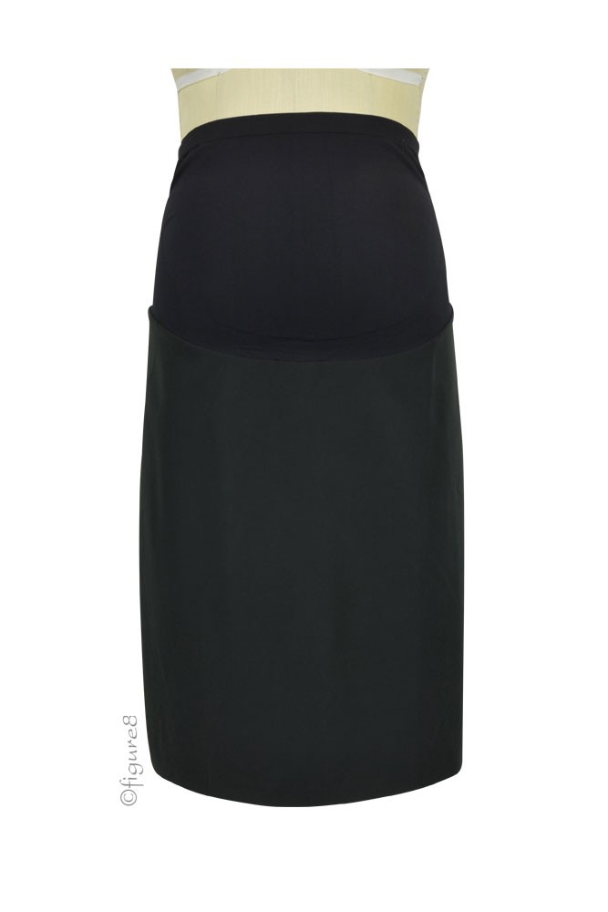 Florence A-Line, Lined Maternity Skirt (Black)