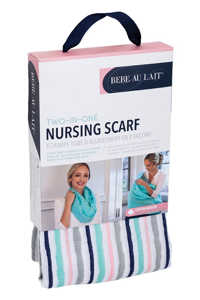 Bebe Au Lait Classic Muslin Nursing Scarves (Candy Stripes)