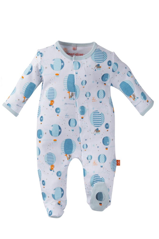 Magnificent Baby Boy's Footie (Up in the Air Print)