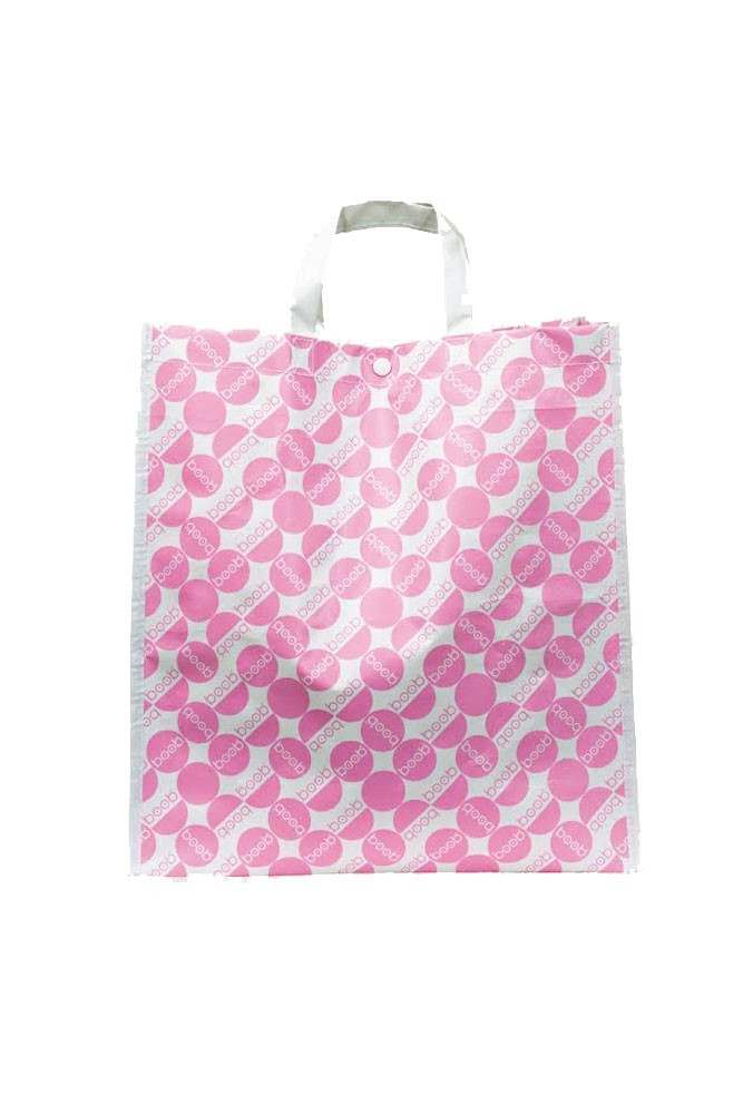Boob Designs Reusable Shopping Bag (Pink & White)