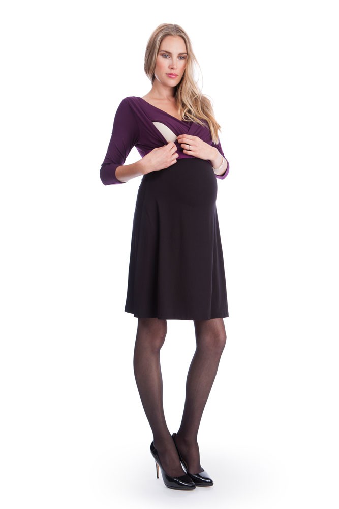 Seraphine Adelaide - Maternity and Nursing Dress - Berry woman