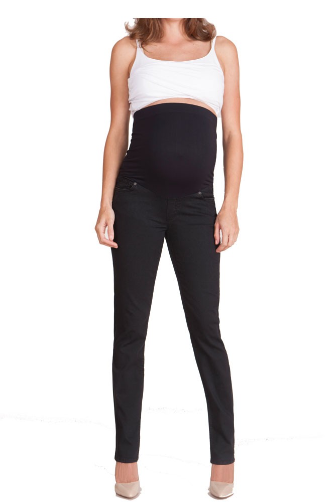 Seraphine Remy Super Skinny Overbump Maternity Jeans (Black)
