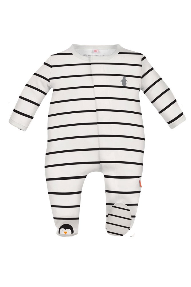 Magnificent Baby Party Penguins Baby Footie (Penguin Stripes)