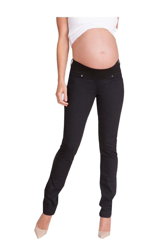 Seraphine Carmela Slim Leg Underbump Maternity Jeans in Black