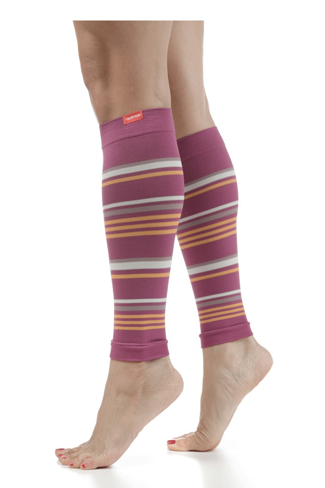 Vim & Vigr Compression Leg Sleeves (Malibu: Raspberry & Creamsicle)