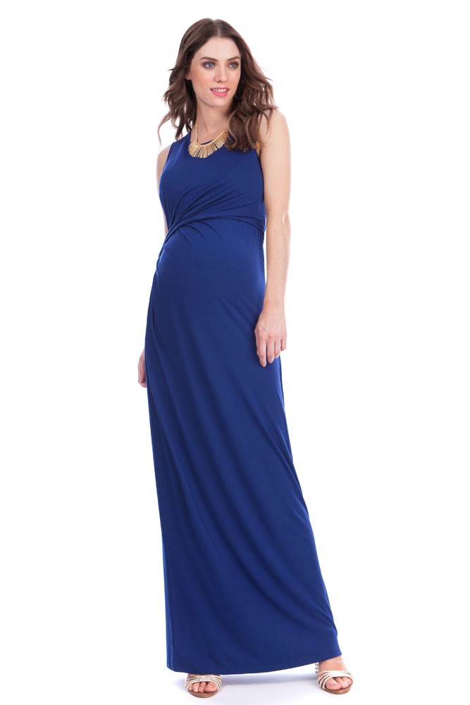 Seraphine Lexington Maxi Maternity & Nursing Dress (Ink)