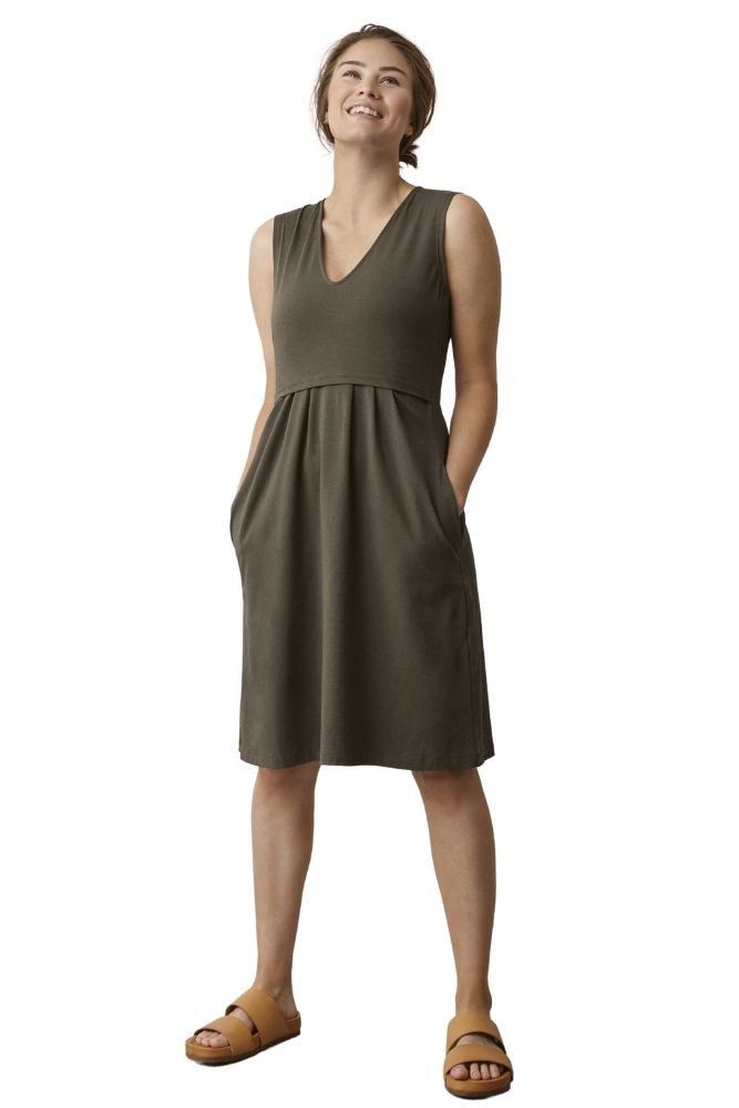 Boob Design Tilda Organic Maternity & Nursing Dress (Pine Green)