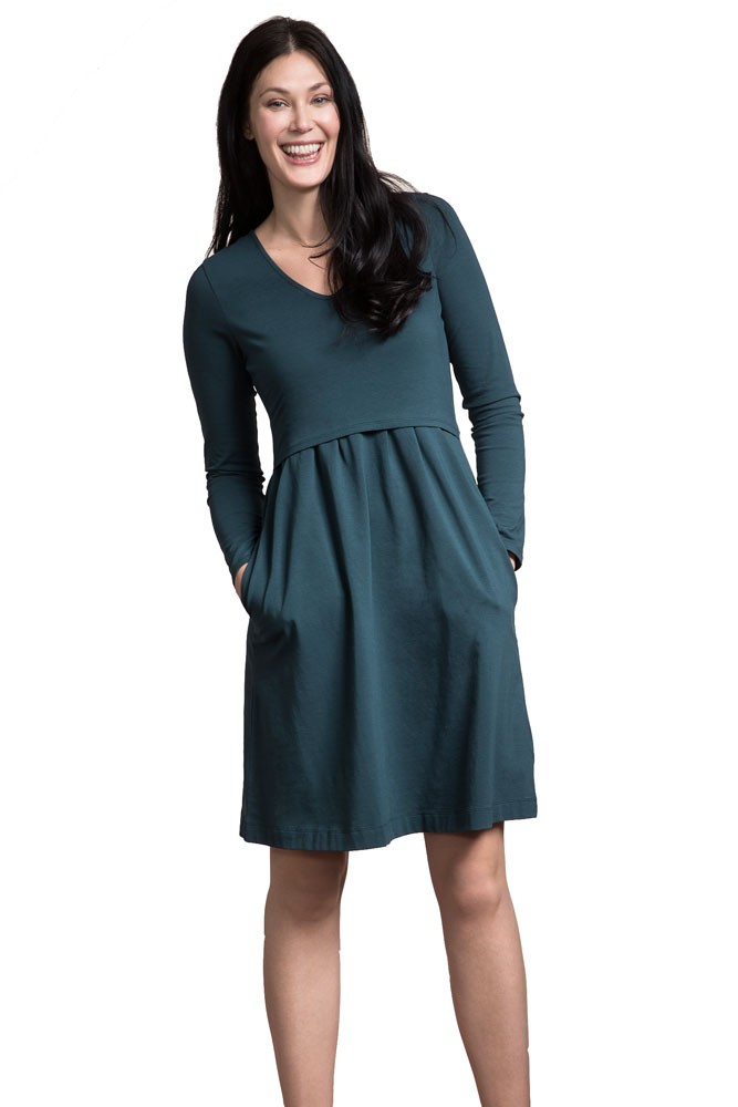 Boob Design Lotta Organic Cotton Maternity & Nursing Dress (Sea Green)