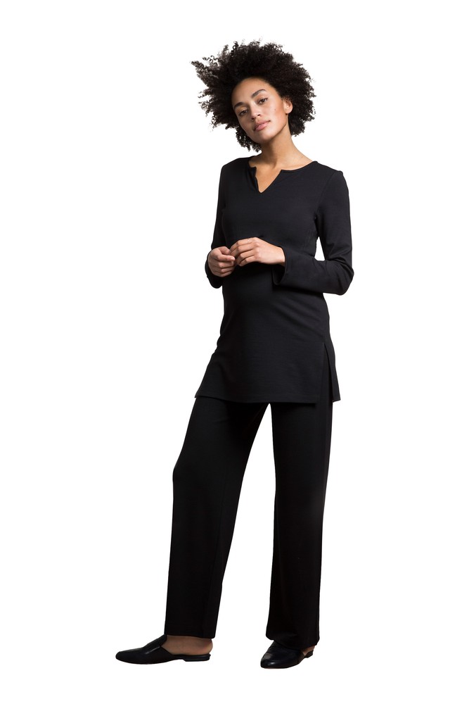 Boob Design Audrey Lightweight Ponte Maternity & Nursing Tunic (Black)