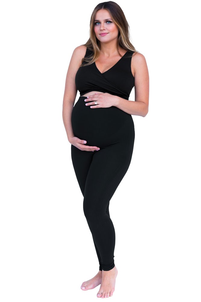 Ripe Organic Cotton Overbelly Maternity Legging in Black by Ripe Maternity