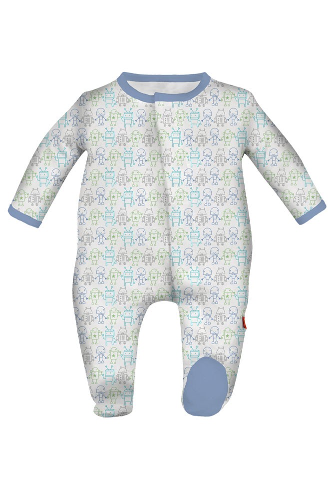Magnificent Baby Magnetic Me™ Baby Boy Modal Footie (Robots)