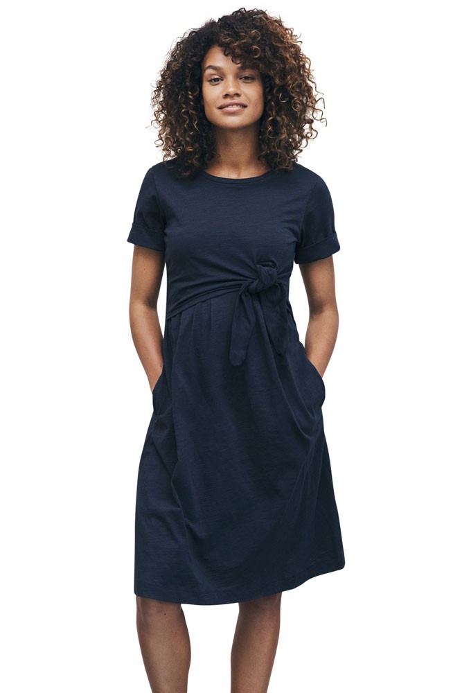 Boob Design Suki Organic Cotton Slub Maternity & Nursing Dress (Midnight Blue)