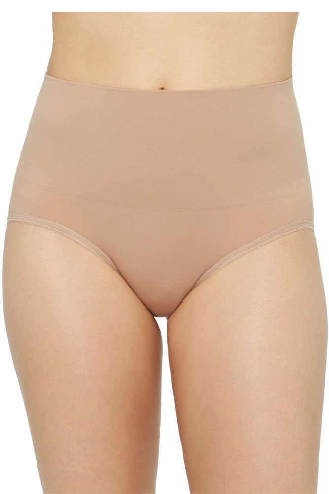 Yummie Seamlessly Shaped Ultralight Nylon Brief in Almond