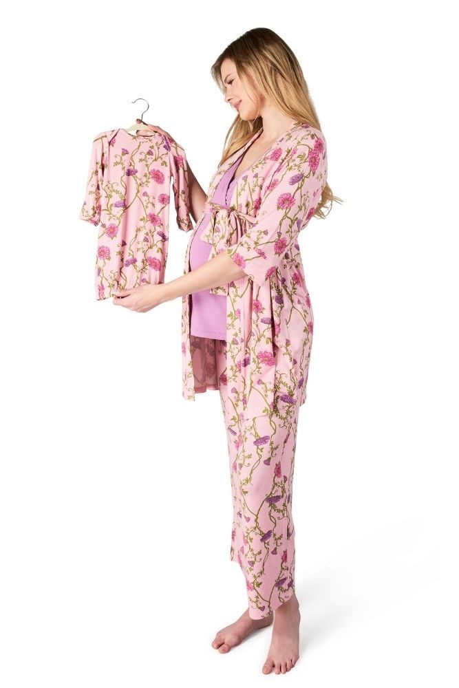 Maternity & Nursing pyjama set by CC (grey, pink)