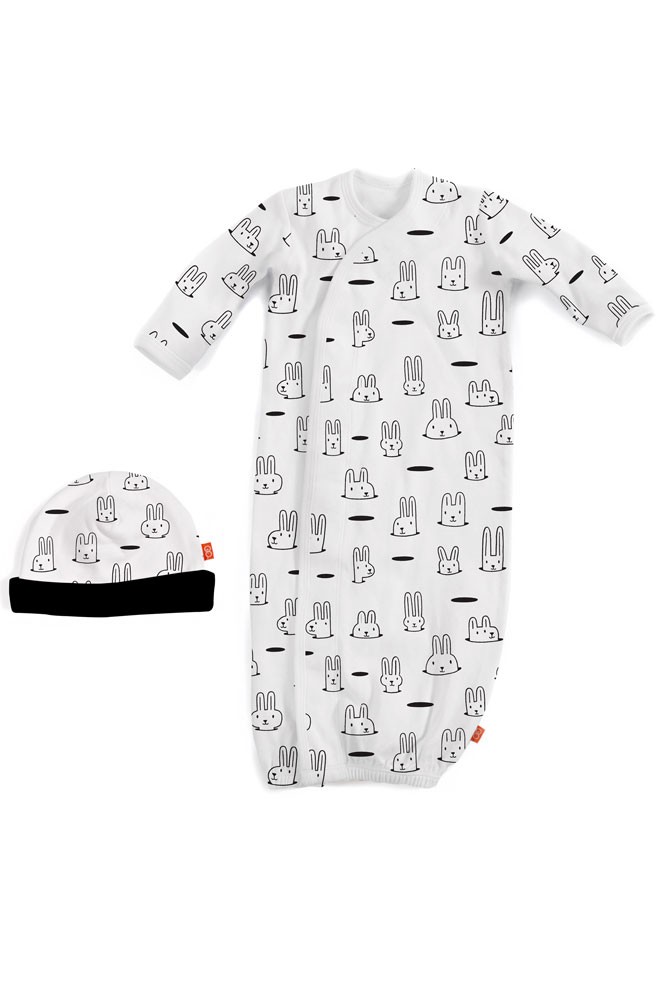 Magnificent Baby Magnetic Me™ Whack-A-Mole Baby Gown & Hat Set (Whack-A-Mole)