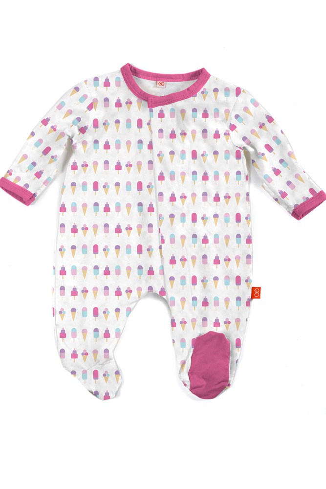 Magnetic Me™ by Magnificent Baby Modal Icecream Footie (Icecream)