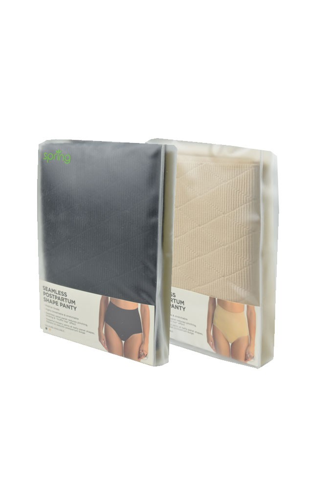 Malva Seamless Postpartum Compression Shaping Panty - 2 Pack (Black & Nude)