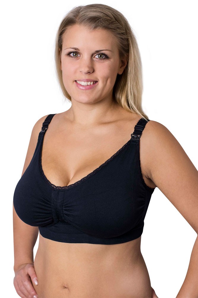 Carriwell Padded GelWire® Support Nursing Bra for Fuller Breasts in Black