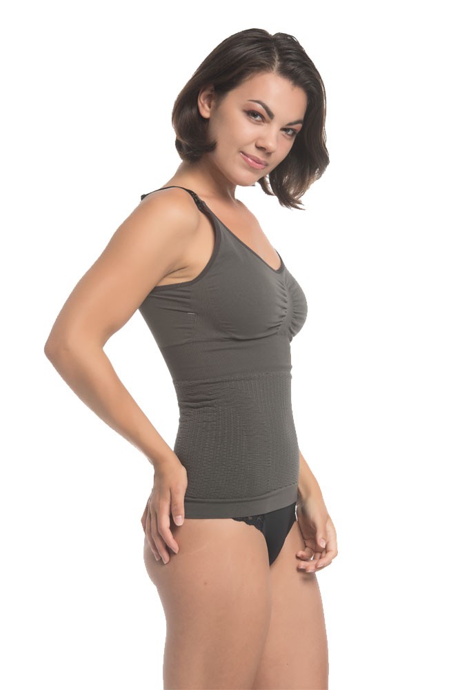 UpSpring Charcoal Fusion Post Pregnancy Slimming Nursing Tank (Dark Grey)